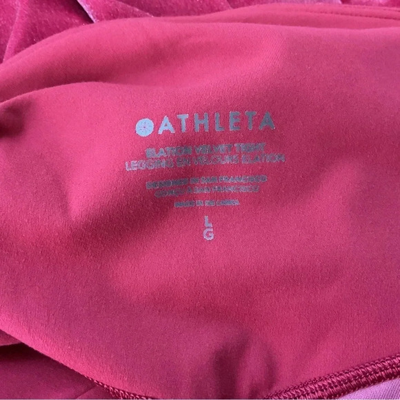 Athleta Elation Velvet Tight Size Large - Picture 5 of 6